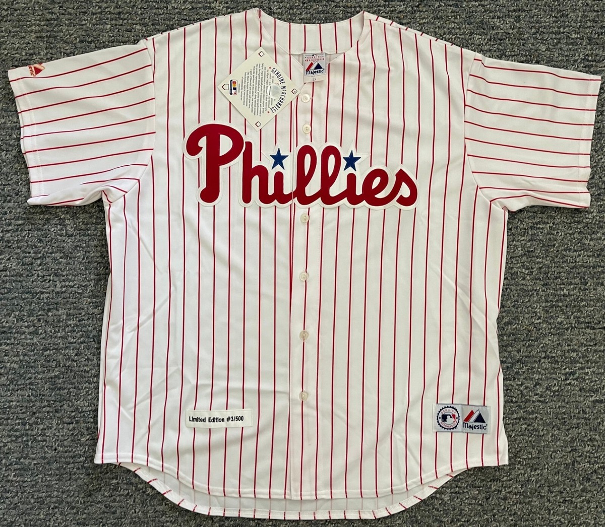 アメリカ製　Phillies LEE 33 majestic 54size Authentic MLB -Majestic - Cliff Lee #33 - Philadelphia