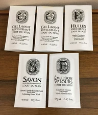 5pc Diptyque Revitalizing Shower Gel, Bath Oil, Hand Wash, Hand Lotion samples
