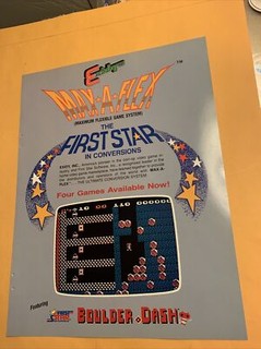 11-8 1/4'' 2 sides Boulder Dash Max a flex exidy.,arcade  game  FLYER AD