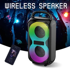2500W Portable Bluetooth Speaker Sub Woofer Heavy Bass Stereo Sound System Party