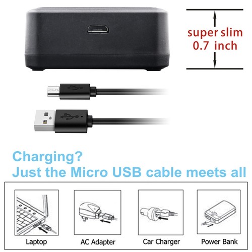 Kastar Battery LED2 USB Charger for Olympus OM-D E-M10 Mark III, E-M10 Mark IV - Picture 4 of 11