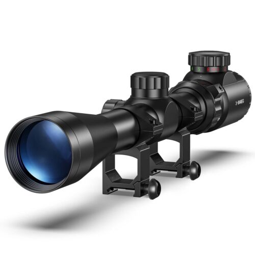 CVLIFE 3-9x40 Rifle Scope R/G Illuminated Optical Scope Mil-dot Reticle + Mounts - Bild 1 von 12