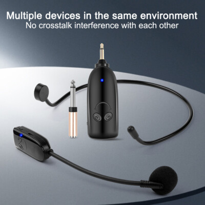 165FT Range UHF Wireless Microphone Headset Mic System for Teach Outdoor Speech