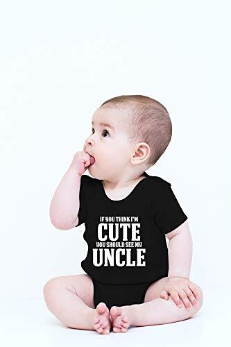If You Think I'm Cute You Should See My Uncle - Sidekick - Funny Newborn Black - Bild 3 von 4