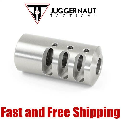 Juggernaut Tactical 3-Port Muzzle Brake Compensator for 223 5.56 Stainless Steel