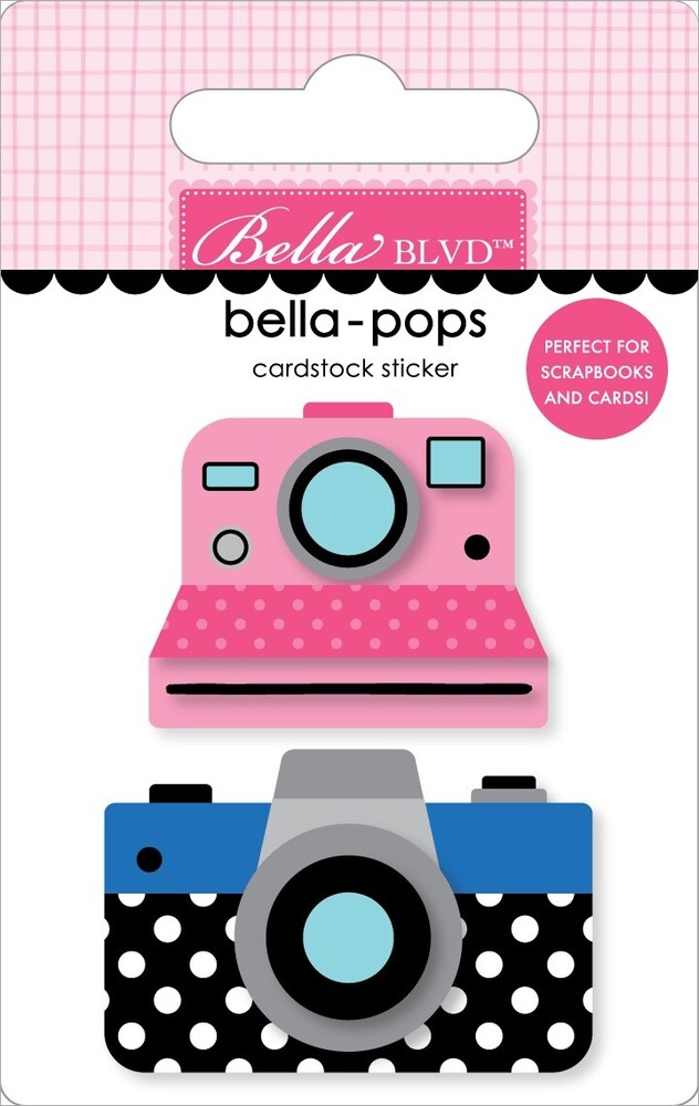Bella-Pops 3D Scrapbook Stickers - 6 Pack Fun Click Design