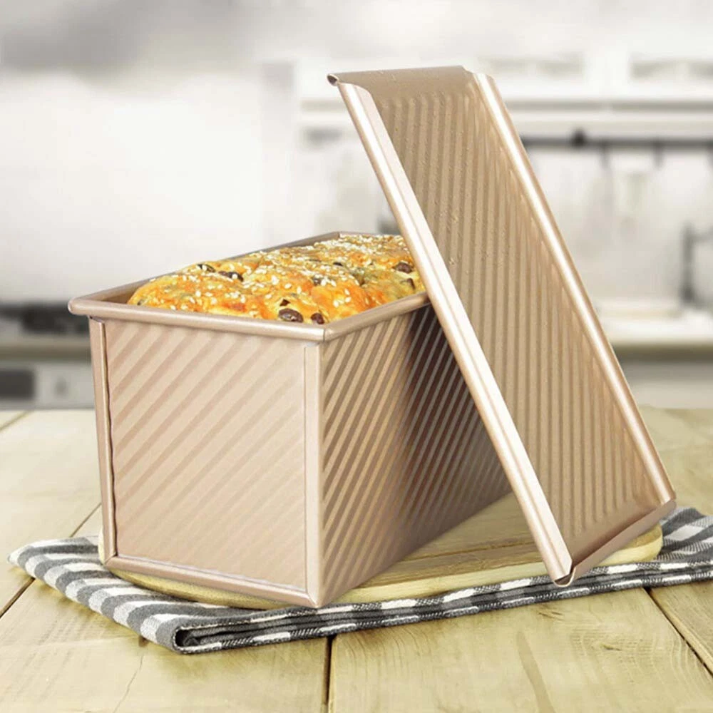Pullman Loaf Pan with Lid Non Stick Bakeware Bread Toast Mold Aluminum Alloy