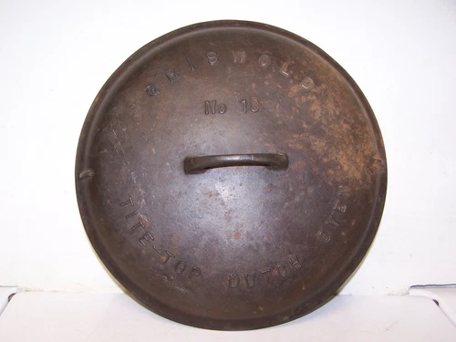 Griswold Cast Iron #10 Tite Top Baster Dutch Oven Lid Only