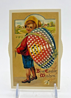 VTG 1988  Shackman Die Cut Victorian Magic Changing Color EASTER Egg Card