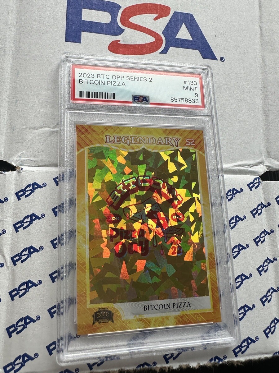 2023 Bitcoin S2 Trading Cards legendary foil “Bitcoin Pizza day” /100 PSA 9