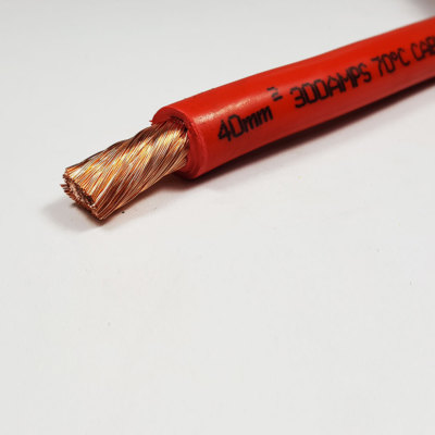 Cavo Saldatura Batteria PVC Flessibile 40mm2 Nero 300 A