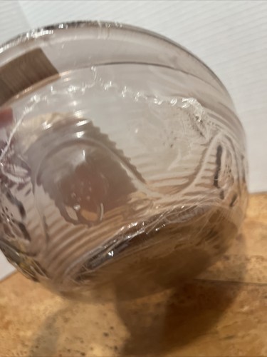 Anchor Hocking Raspberry AVALON 2 QT Floral Glass Oval Casserole In Package - Picture 4 of 9