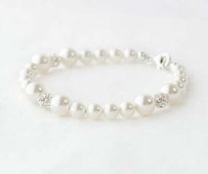 flower girl pearl bracelet