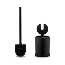 ToiletTree Products Bathroom Toilet Cleaning Brush & Holder Set With Lid, Black!