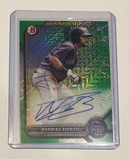 2022 Warming Bernabel Bowman Chrome Auto /99 Green Mojo Refractor #BCMA-WB