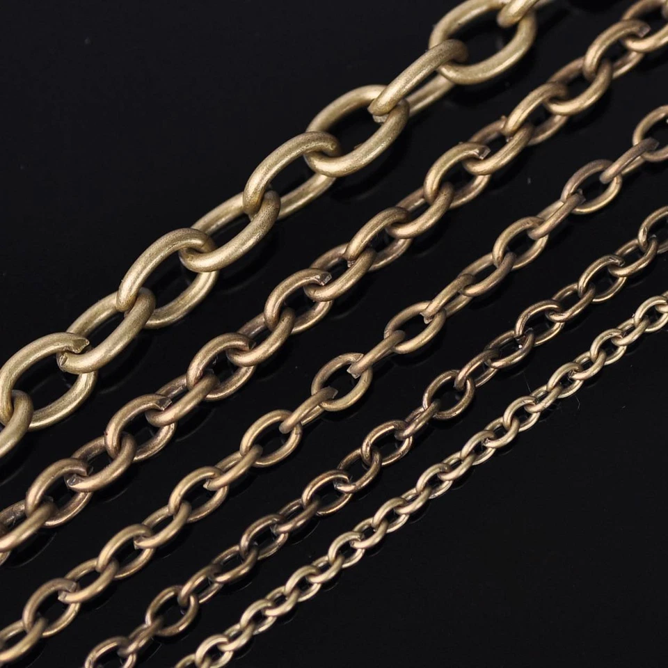 5 Meters Gold/Silver/Brown/Platinum Iron Metal Chains Necklace Jewelry Making - Image 4 of 4