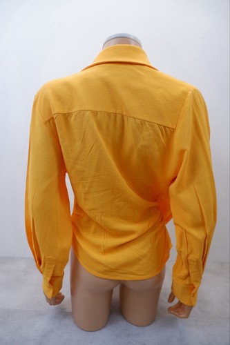 Jacquemus Damen "Le Splash" Leinen Shirt Bluse Top Größe 36 Uk 8 Orange Lang - Bild 7 von 11