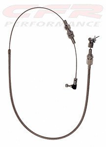 24'' STAINLESS BRAIDED THROTTLE CABLE KIT UNIVERSAL CHEVY FORD DODGE