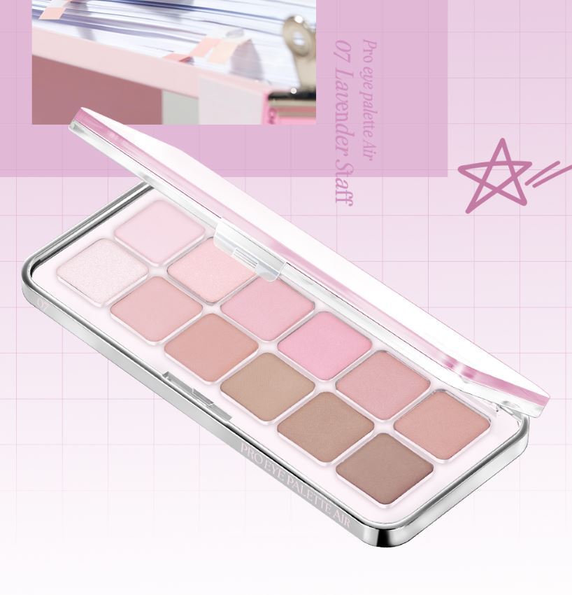 CLIO PRO EYE Palette Air 7.2g 2024 New, 07 Lavendor Staff & 08