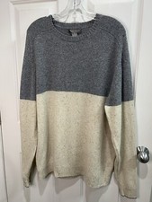 NWT Daniel Cremieux Signature Collection 2 Tone 100 Merino Wool Mens Sweater XL