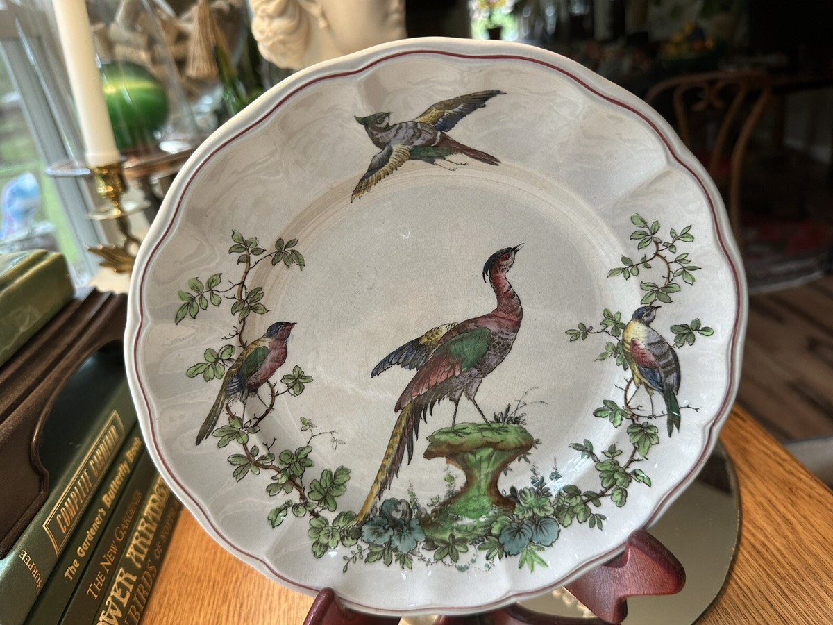 3 Antique Copeland SPODE CHELSEA BIRDS Plates 8 3/4” | eBay