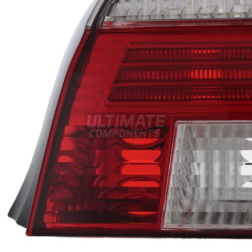 BMW 5 Series E39 Saloon 1996-2000 Crystal Clear Red Rear Tail Lights Back Lamps - Picture 5 of 9