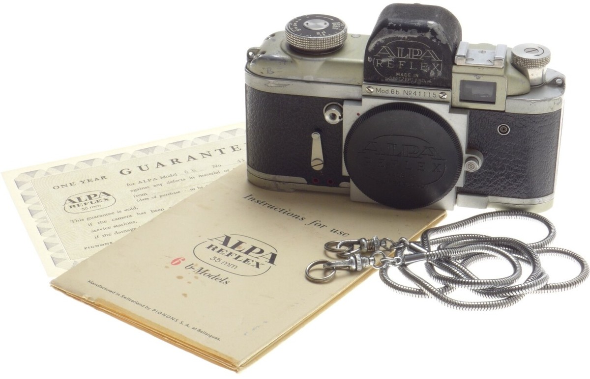MODEL 6b ALPA REFLEX 35mm VINTAGE FILM CAMERA SLR MANUAL PAPERS