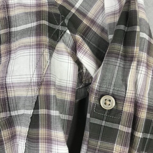 John Varvatos Shirt Mens M Green Black Flannel Button Plaid Long Sleeve Cotton - 第 4/13 張圖片