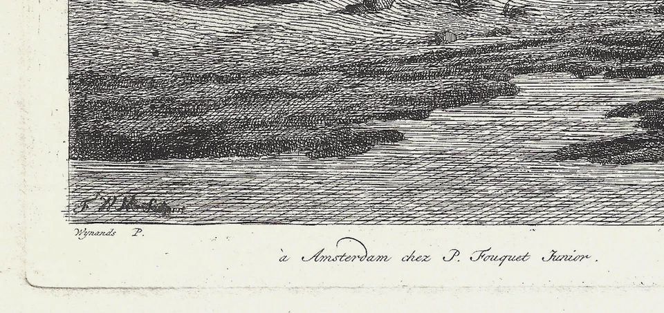 Chasse WYNANTS MUSCULUS FOUQUÉ BASSAN gravure ancienne chasseurs et leurs chiens - Photo 3/4
