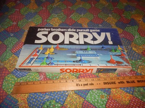 VINTAGE Sorry COMPLETE Parker Brothers 1972 Classic Board Game