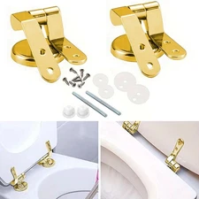 Gold Toilet For Seat Hinges Spare  Gold Replacement with Fittings