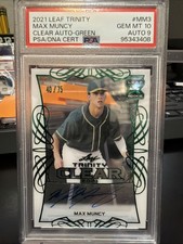 2021 Leafy Trinity Max Muncy Clear Auto - Green XRC #40/75 PSA 10