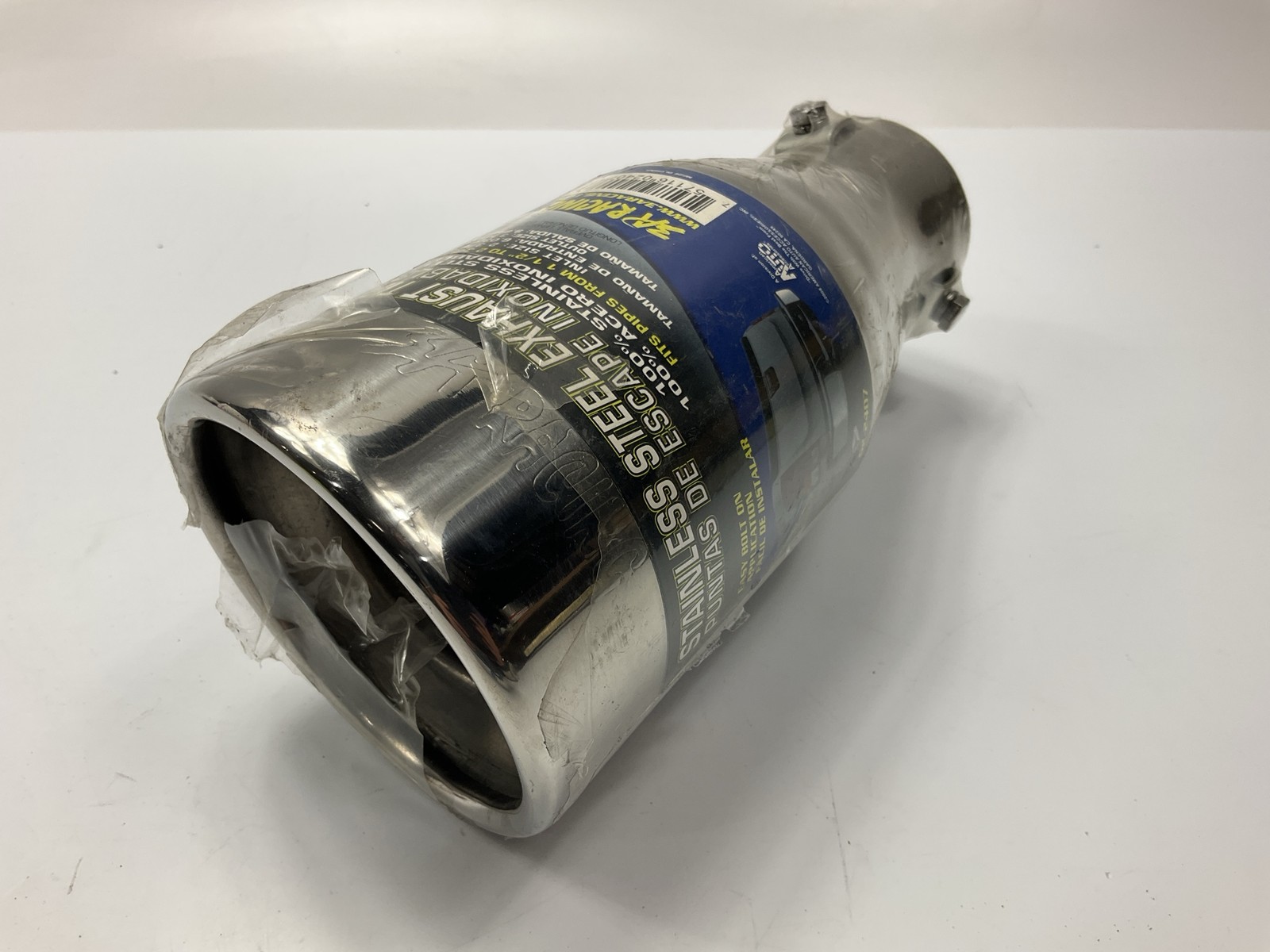 3A Racing T-304 Stainless Exhaust Tip, Slant Cut, For Pipes 1-1/2" To 2-3/8"