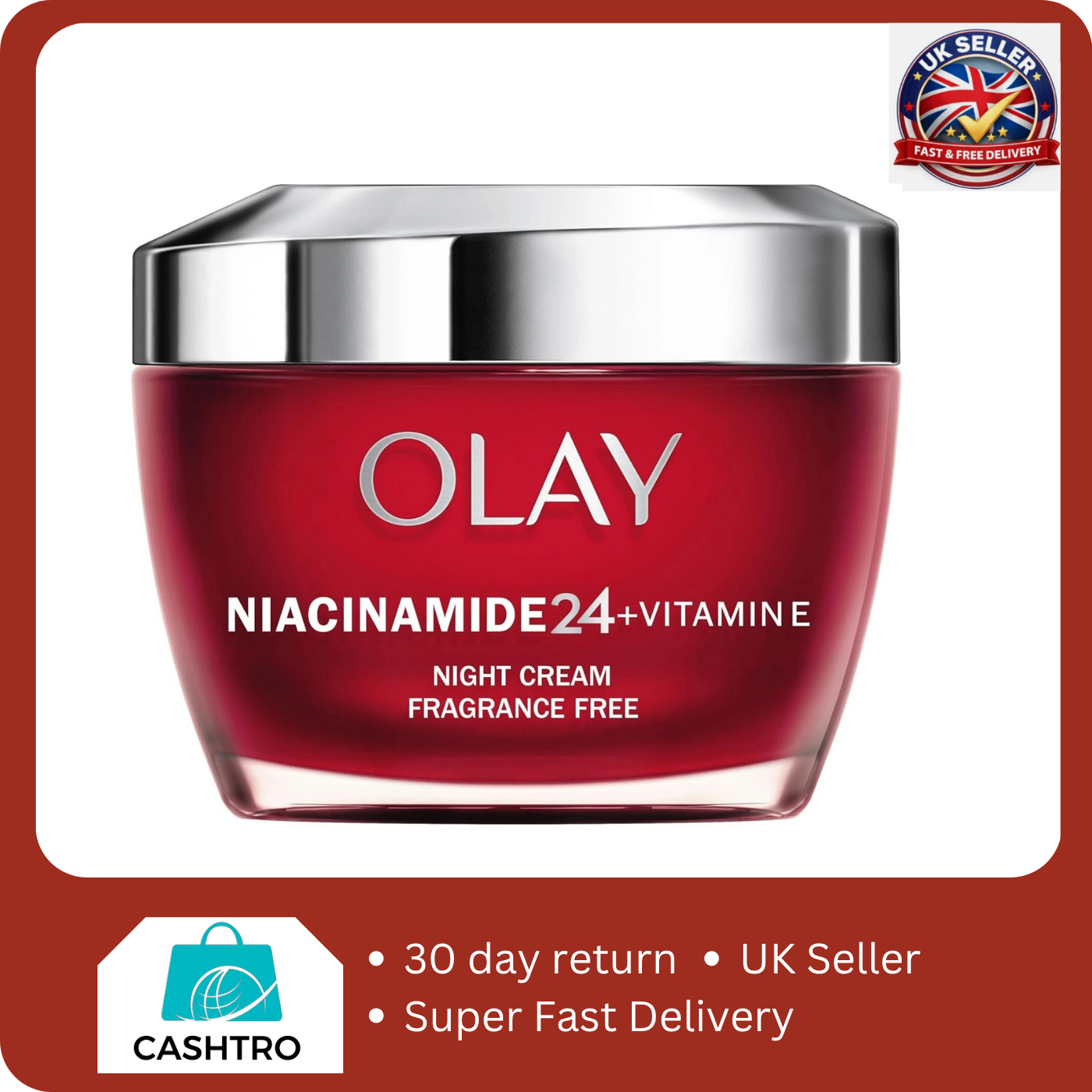 Olay Niacinamide 24 Vitamin E Night Cream Fragrance 50Ml - Image 2