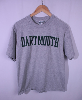 Vintage 90s OG Darthmouth collegiate spellout grey t-shirt