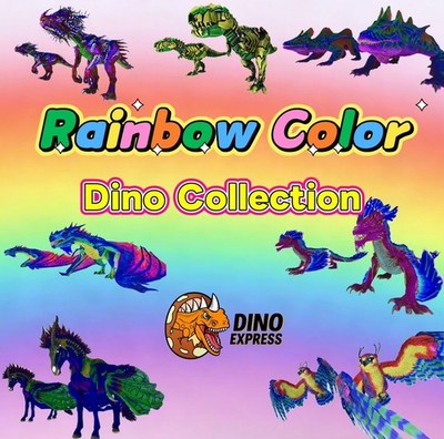 Rainbow Color Dino Collection Clone ARK  Survival Ascended ASA PVE PC/XBOX/PS