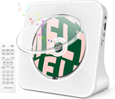 Portable CD Player with Bluetooth, Hi-Fi Speakers  FM Radio  Bluetooth transmi