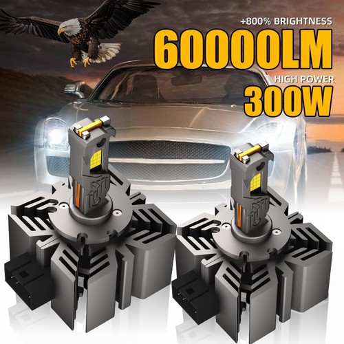 RACBOX D1S D1R LED Faros Bombillas haz alto/bajo 300W 60000LM 6000K HID Reemplazar - Imagen 3 de 13