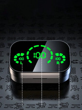 Wireless Earbuds Dual LED Display Long Battery Sleek Metal Design Secure Fit
