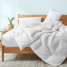 Lightweight White Feather Goose Down Duvet Comforter