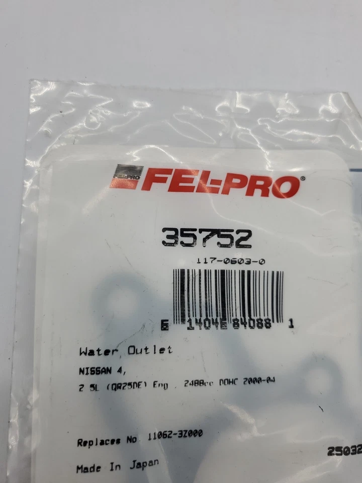 Engine Coolant Thermostat Housing Gasket Fel Pro 35752 Nissan Altima 2002-2018 - Image 4 of 4