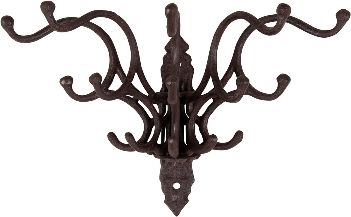 Vintage/Antique French Ornate Victorian IRON Wall Hat Coat Hook