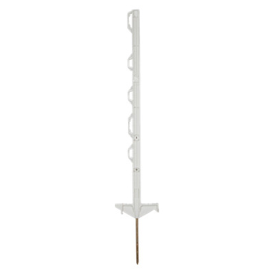 Weidezaunpfähle Kunststoffpfähle Pfahl Weidezaun Doppeltritt weiß grün 71cm