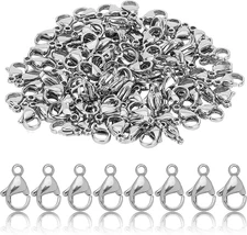 Stainless Steel Lobster Clasp Claw for Jewelry Necklace Bracelet Making 100Pcs
