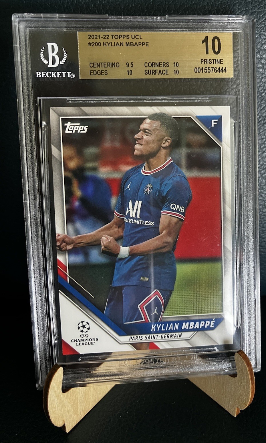 2021-22 Topps UCL Kylian Mbappe France BGS Pristine #200 RARE