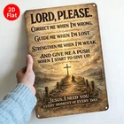 Vintage Religious Themed Plaques Tin Metal Signs Home Décor 8x12