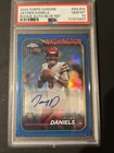 2024 Topps Chrome - Rookie Auto Jayden Daniels #RA-JDA Blue Refractor /150 RC