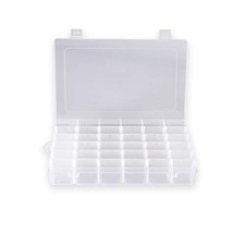 Plastic Organizer Container Box 36 Compartments Jewelry Storage Box with Adju...