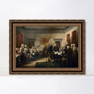 Framed Canvas Print Declaration of Independence (1819) by John Trumbull Wall Art