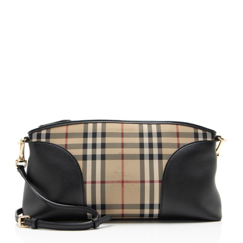 Burberry Horseferry Check Leather Chichester Crossbody